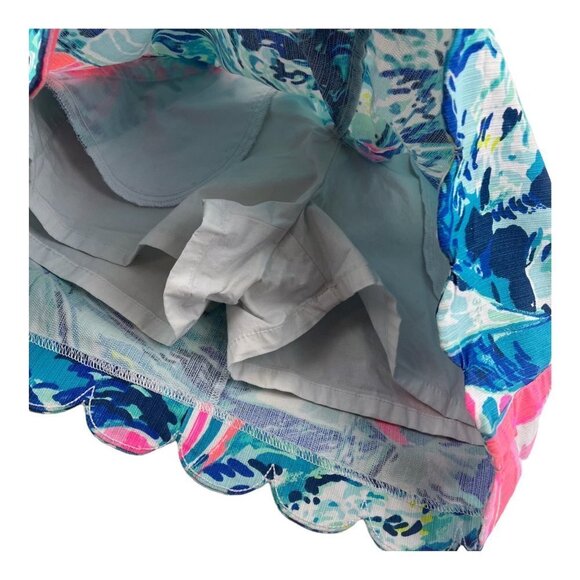 Lilly Pulitzer Colette Skort Holy Grail Hey Bay Bay Sailboat Blue Print Size 0 - Picture 3 of 10